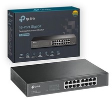 TP-Link TL-SG1016D Switch 16 Port Gigabit, 10/100/1000 16 black 