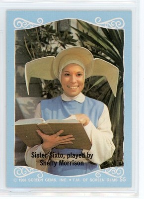1968 Screen Gems SALLY FIELD in THE FLYING NUN Card #55 Shelly Morrison as Sixto