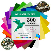 Origami-Papier 300 Blatt 15X15Cm Doppelseitig 20 Farben FüR DIY Kunst
