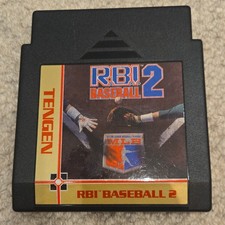 Nintendo RBI BASEBALL 2 - TENGEN w/sleeve - 1990 - Excellent Condition Tested
