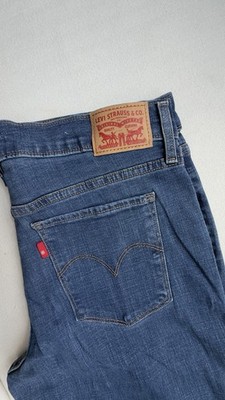 Levi's Mid Rise Bootcut Denim Jeans Stretch Button Zip 5-Pocket Blue Women