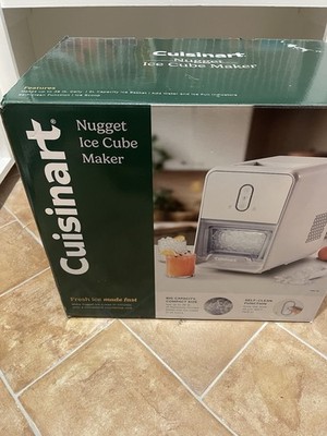 Cuisinart Nugget Ice Cube Maker Portable Countertop, White,Basket & Scoop IMC-12