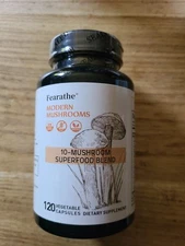 Fearathe 10 Mushroom Superfood Blend 120 VeggiebCapsules Exp 2026 Exp Oct 2026