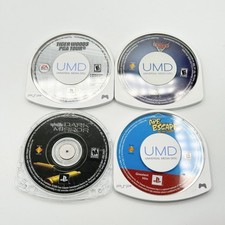 Sony PSP 4 Game Lot: Syphon Filter, Cars 2, Ape Escape, Tiger Woods Tested