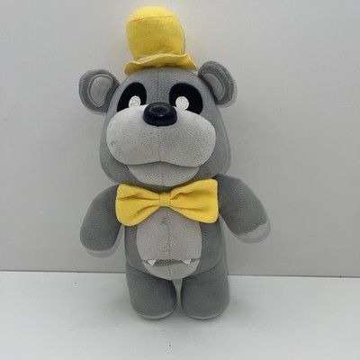 Five Nights At Freddy s Gray Bear Gold Bowtie & Top Hat 12  Stuffed Animal Plush