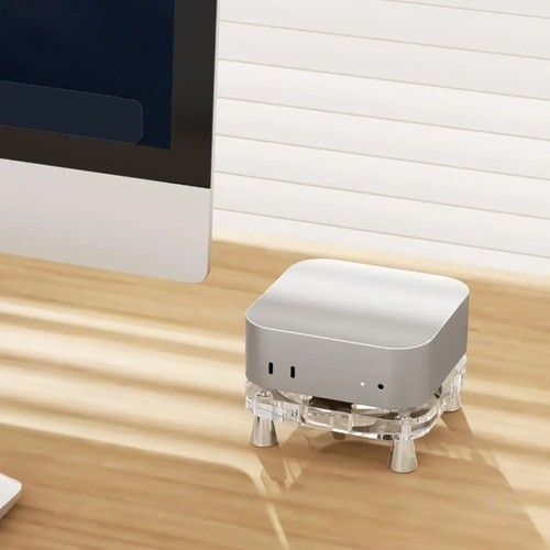 Hollowed Anti-slip Base Transparent Cooling Stand for Mac Mini M4 Desktop - Afbeelding 3 van 5