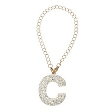 Initial Letter Cup Charm Accessories Letter C Keychain Charm White
