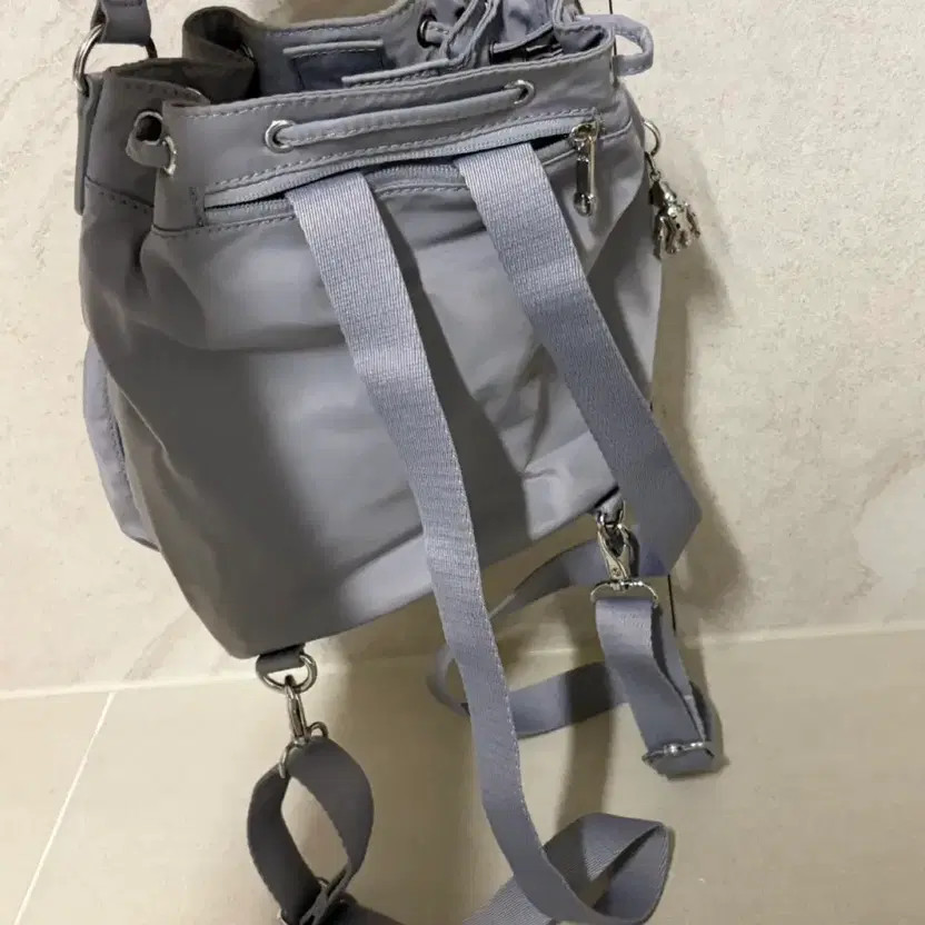 Kipling Drawstring Bucket Bag - Gray Crossbody - image 1