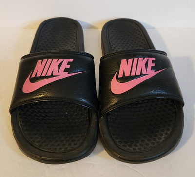 Women's Nike Black & Pink Slides/Sandals Size 7