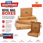 ROYAL MAIL PIP LARGE LETTER CARDBOARD POSTAL BOXES BROWN DL C4 C5 C6 C7