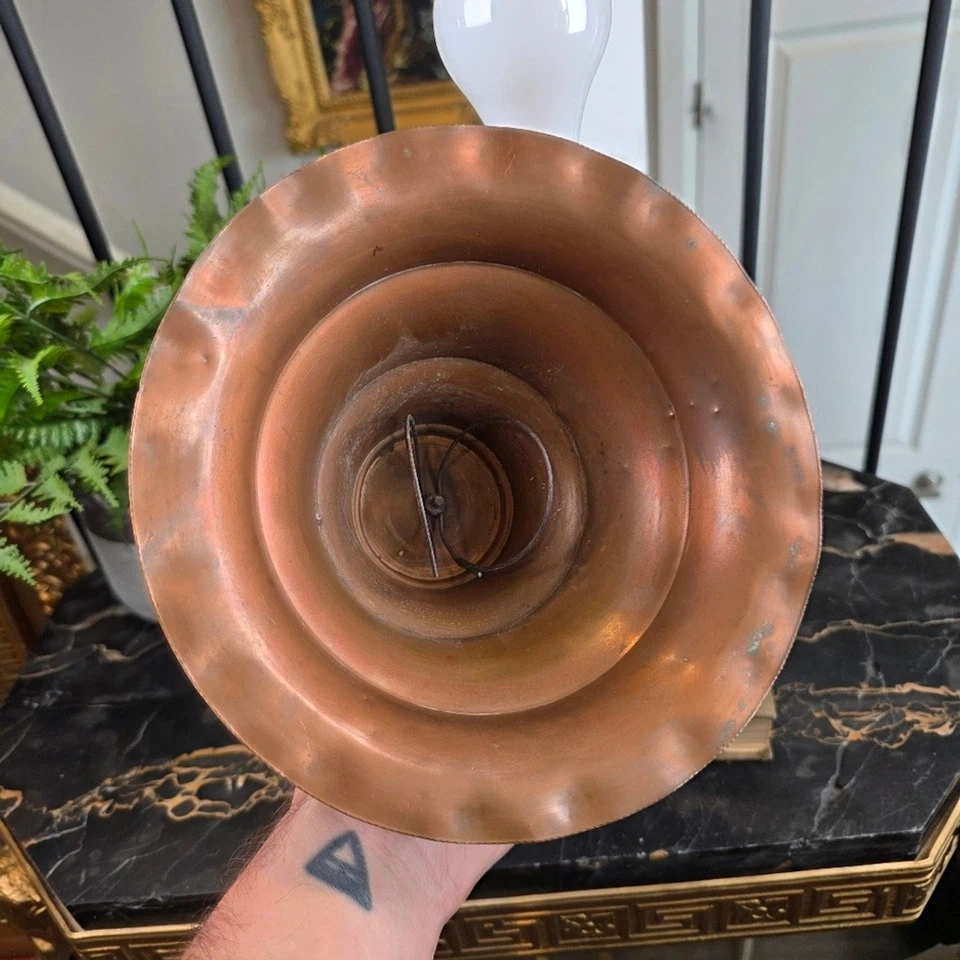 Vintage Equestrian Copper Horse Lamp Shade & Base Western Rustic Farmhouse — 第 4/4 张图片