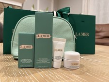 La Mer 4pc Cream, Cleanser, Mask, Lotion, Travel Gift Set with Cosmetic Bag