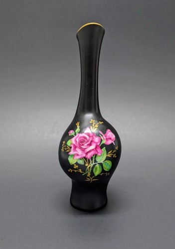 ROSENTHAL SELB PREGNANT LOUISE ORCHID VASE HEIDENREICH Black Roses Floral Gold - 第 2/5 張圖片