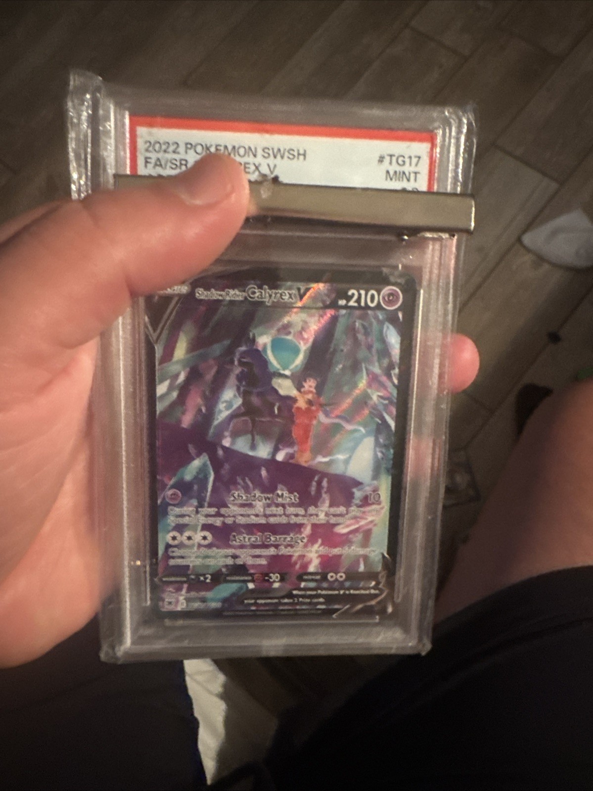 Pokémon TCG Shadow Rider Calyrex v Chilling Reign Full Art Holo Card Stunning