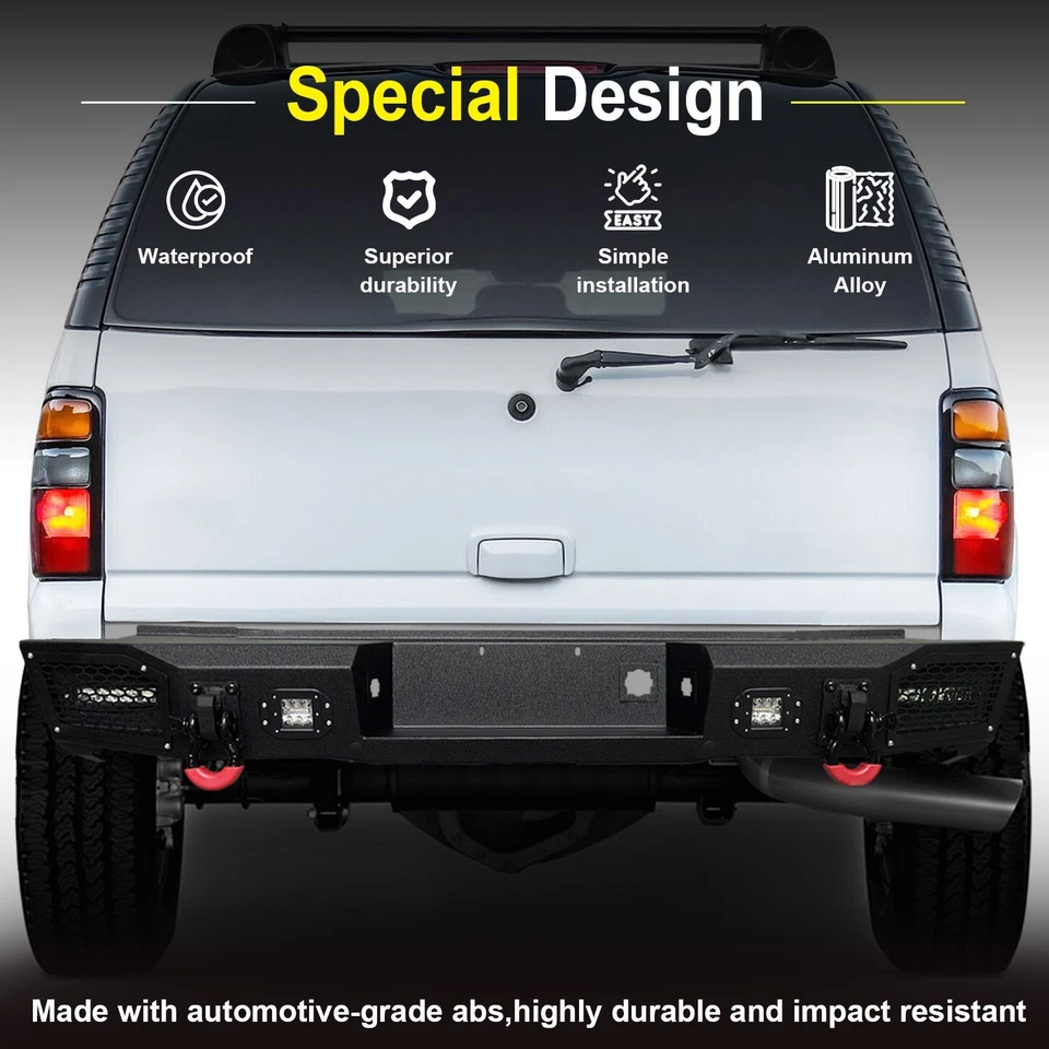 Rear Bumper Fits 2000-2006 Suburban 1500/2500/Chevy Tahoe/GMC Yukon XL 1500/2500 Foto 3 de 4