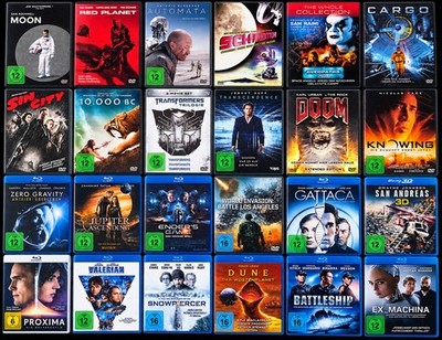 12 DVDS & 12 Blue Rays, Science Fiction Konvolut, Sin City,Valerian, Dune u.a.