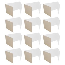 Flipside Products 12 Pack White Study Carrels 12x48 Privacy Boards Desk Divider