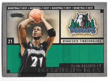 KEVIN GARNETT 2002-03 FLEER SHOWCASE BASKETBALL'S BEST 10 OF 30 TIMBERWOLVES HOF