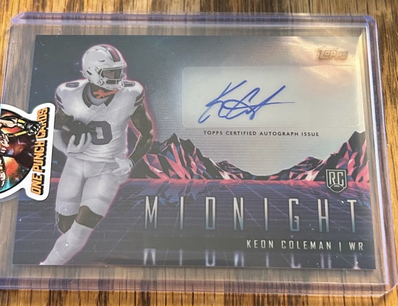 Keon Coleman Topps Midnight Rookie Horizon Signatures #RHSKC Base