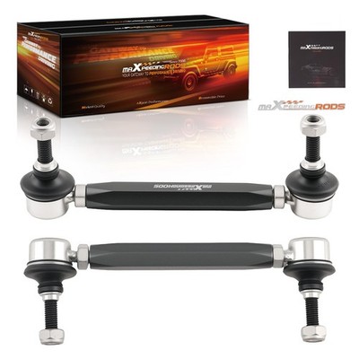 Front Adjustable Sway Bar End Links Kit Universal 180-230mm w/12MM Spacer Washer
