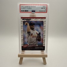 Albert Pujols 2001 Donruss The Rookies PSA 8 Rookie Card #R97 Cardinals RC. rookie card picture