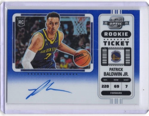 2022-23 Panini Contenders Optic Patrick Baldwin Jr. Rookie Auto Blue /49