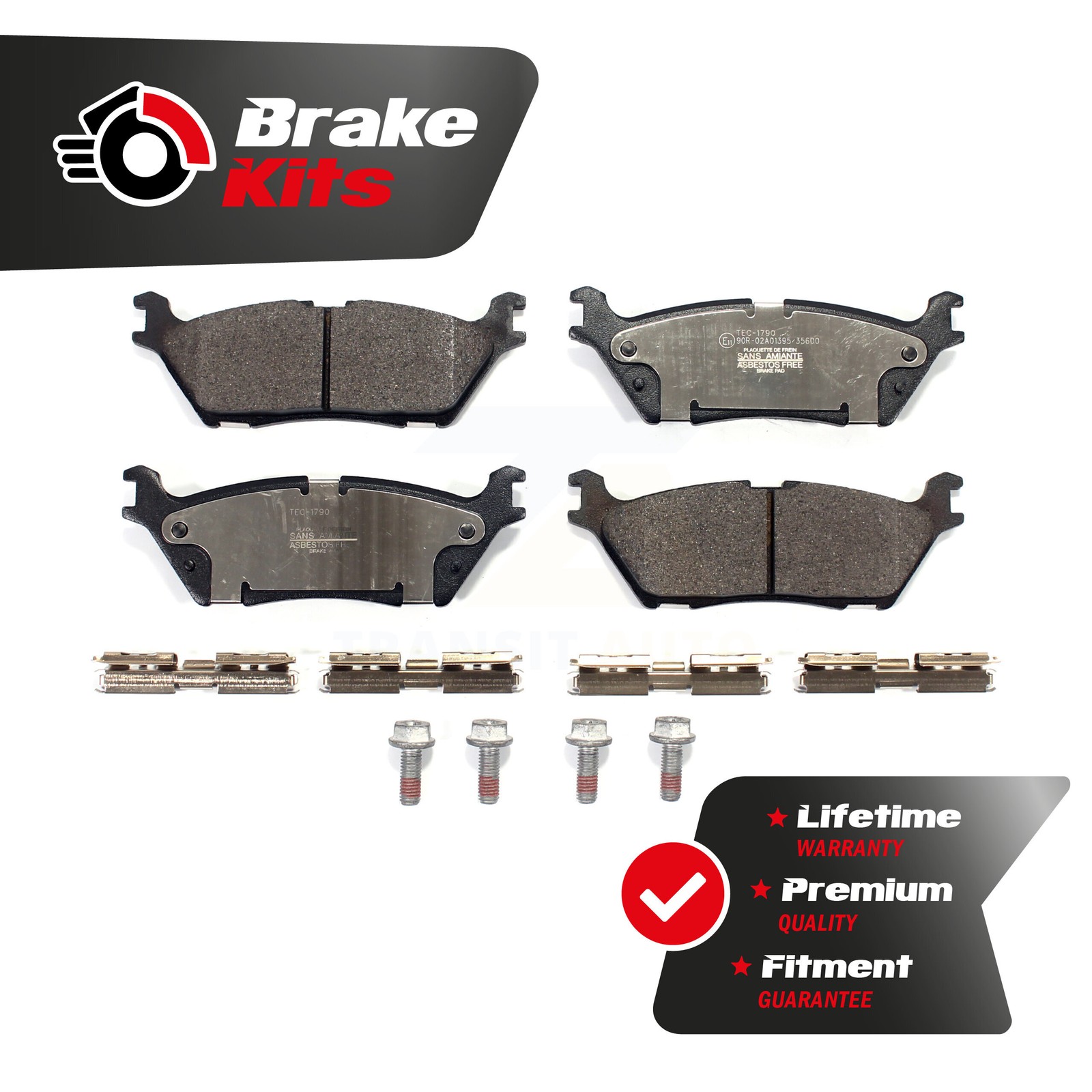 Rear Ceramic Brake Pads Set For 2015-2020 Ford F-150 2018-2021 Expedition