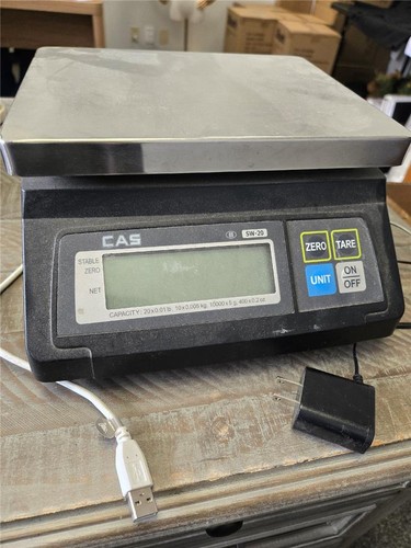 "= CAS Scale SW-20 20 lb Max Capacity Digital Cords Included Automatic Shut Off