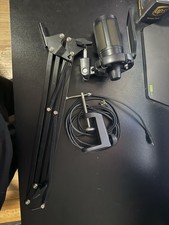 FIFINE Gaming PC USB Microphone Podcast Condenser Mic with Boom Arm Pop Fil