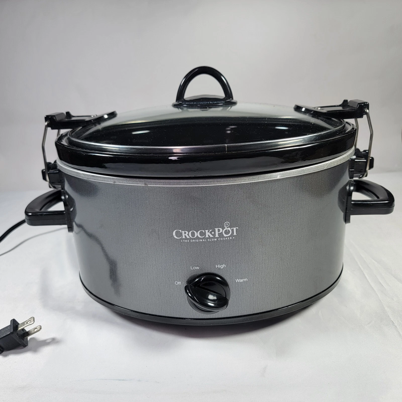 Crock-Pot 5 Qt Oval Slow Cooker SCCPVL500 Black Manual Cooker Lid Tested Works