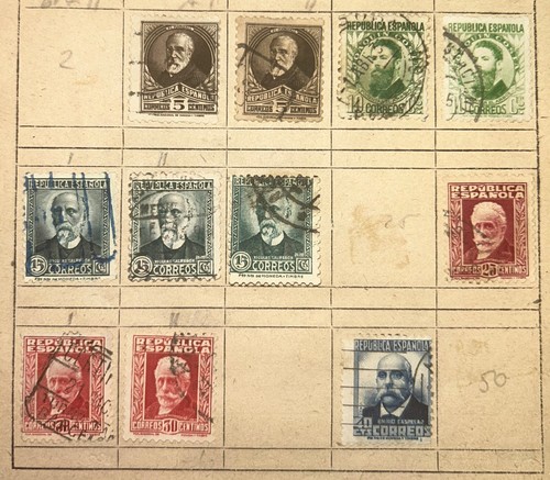Spain selection 1930-1951, good used in old approvals booklet - Picture 4 of 14