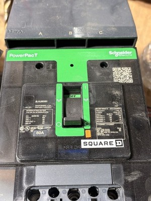 Square D BDA36060 3P 60A 600V Circuit Breakers I-Line.