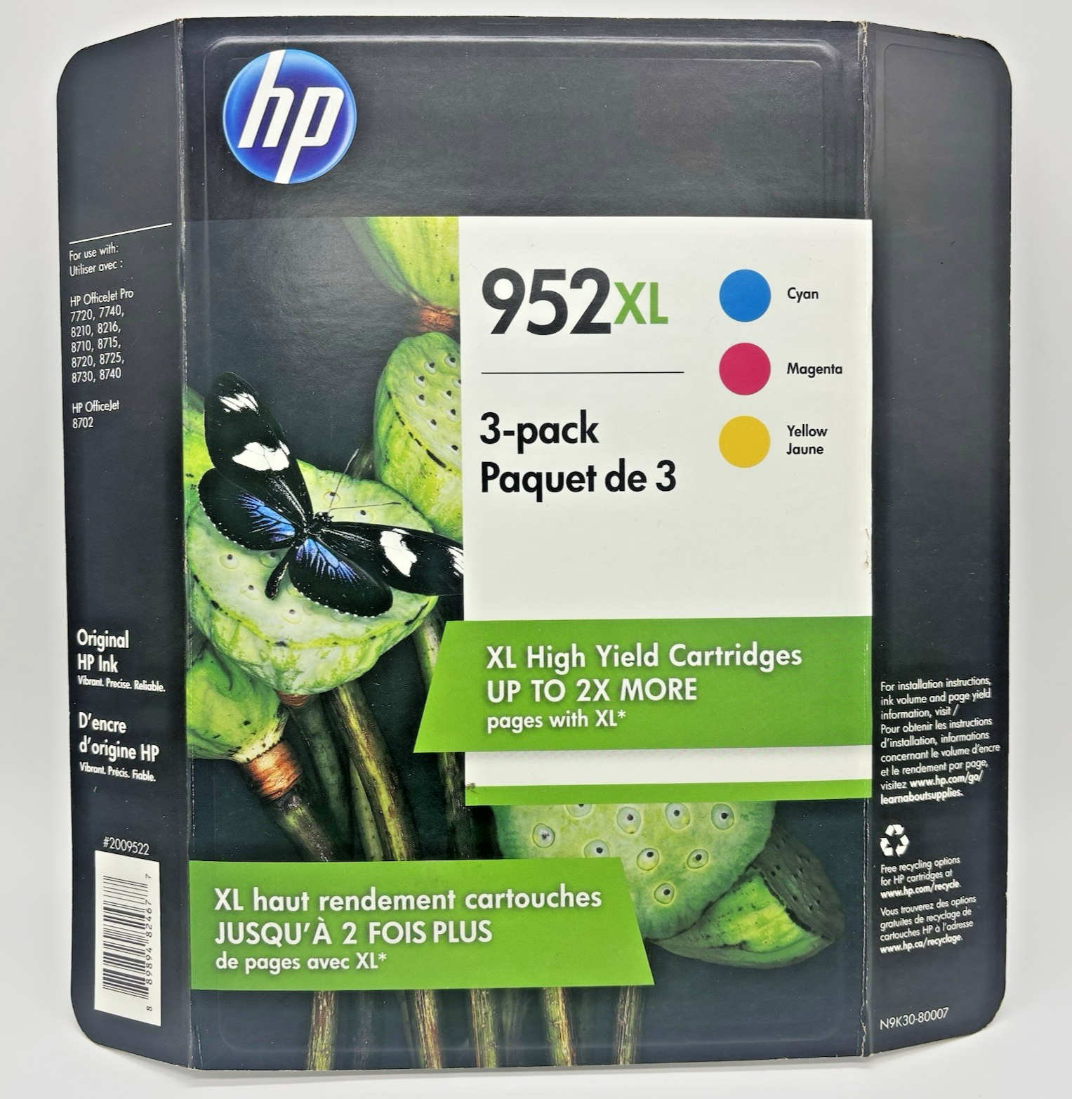 HP 952XL High-Yield Ink Cartridges - Cyan, Magenta, Yellow, Black-image