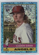 2025 Topps Heritage Chrome Light Blue Sparkle Refractor Caden Dana #378 1i5e