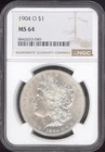 1904-O Morgan Dollar NGC MS64