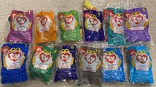 McDonald  s 1998 TY Teenie Beanie Babies Complete 12 Character Happy Meal Set New