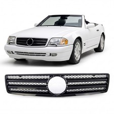 Frontgrill glänzend schwarz passend für Mercedes SL R129 1989-2001 Frontgrill glänzend schwarz passend für Mercedes SL R129 1989-2001