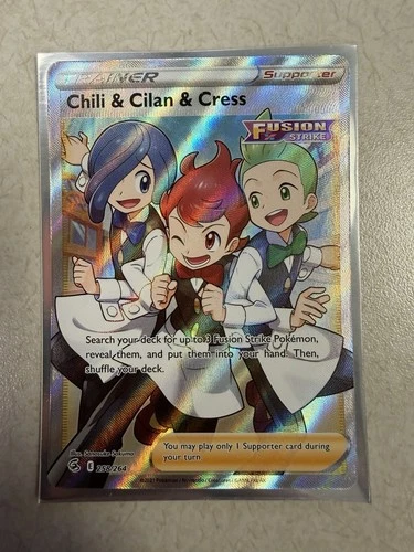 2021 Pokemon Fusion Strike Chili & Cilan & Cress 258/264