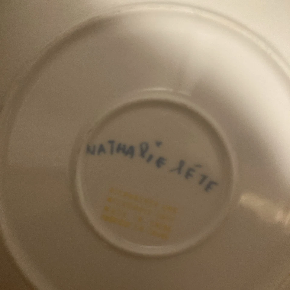 "Plato Anthropologie Nathalie Lete Birds 8"" contorno verde raro"  Foto 3 de 4