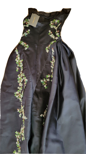 ZAC POSEN Pleated Strapless Ball Gown, Midnight color, Back zip, Size 8 $17,990 - Picture 8 of 11