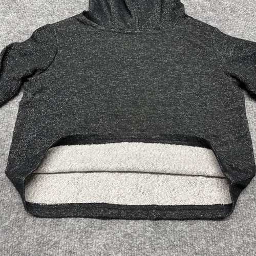 Converse All Star Hoodie Girls 5 Black White Heathered Sweatshirt Pullover New - Picture 7 of 12