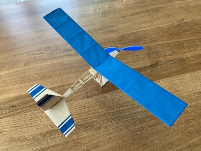Aerobug Free Flight Rubber Model Plans and Balsa Kit 16'' Wing Span Parasol