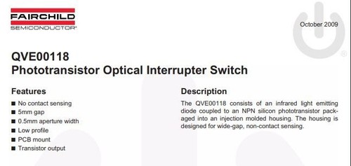 (2 piezas) Sensor óptico, QVE00118, Fairchild, 0,197" (5 mm), fototransistor - Imagen 4 de 5
