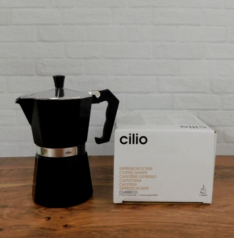 Cilio Classico Stovetop 15 Ounce Espresso Maker, Black - New