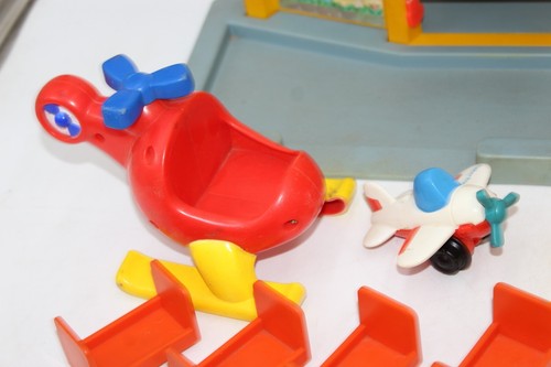 Vintage 1973 Playskool Rescue Center Gas Station Airplane People Furniture Toys - Picture 7 of 21