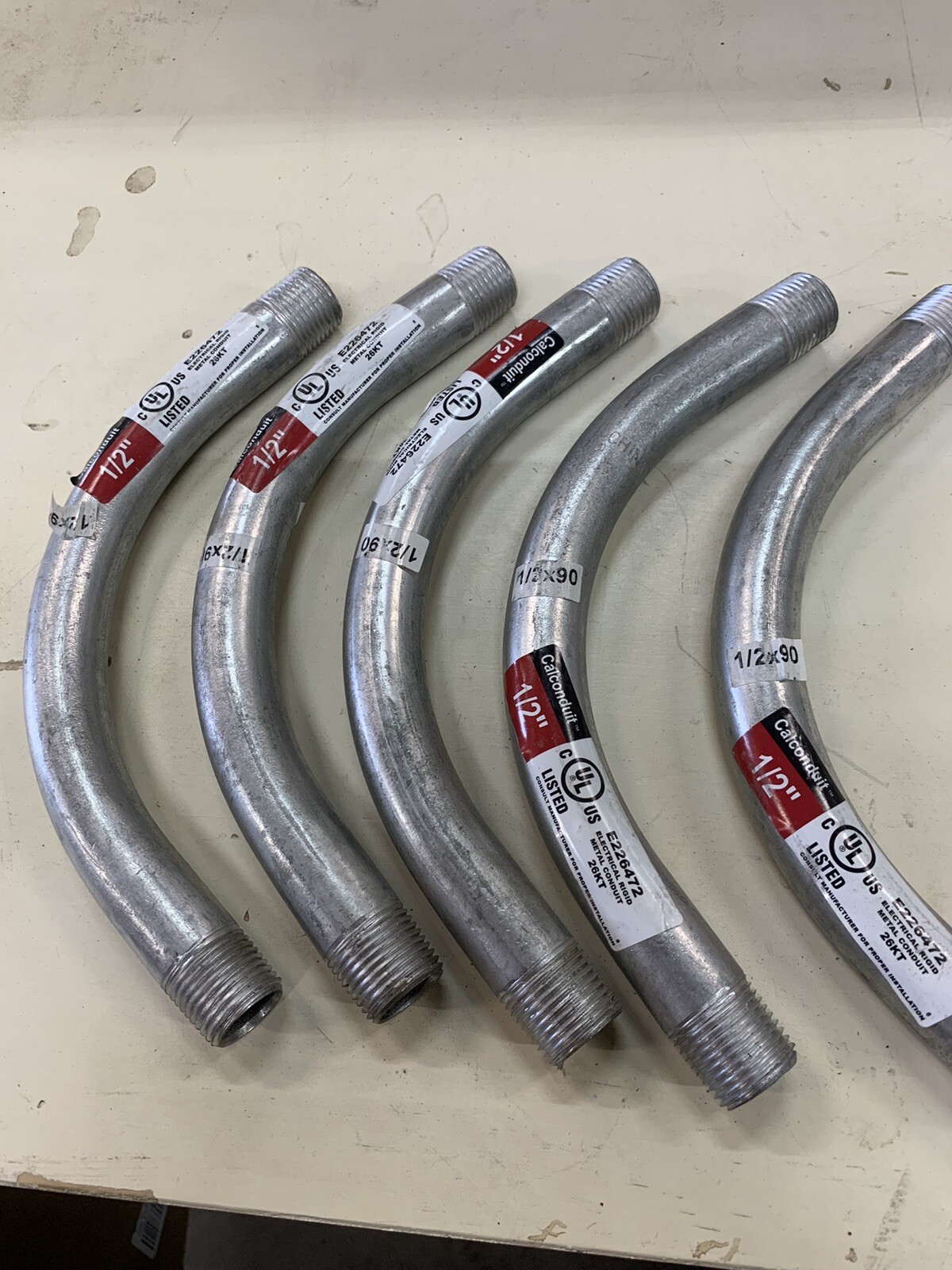 Calconduit 1/2” Elbow Rigid 90° Rigid Conduit Galvanized Steel E226472 ...