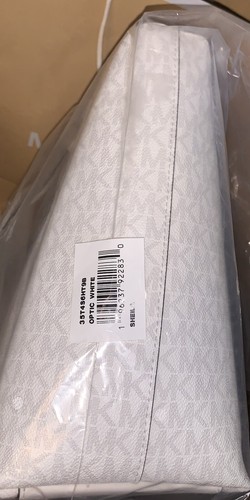 Michael Kors Sheila Large Shoulder Tote Bag Optic White NEW W/RECEIPT/GIFT BAG - Picture 9 of 9