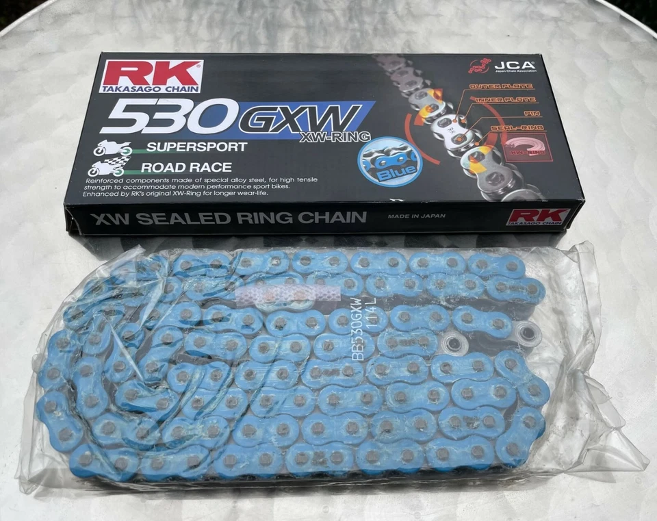 RK 530 ZXW Kette, blau für Suzuki GSX-R 1000, K1-K6, 01-06, 110 Glieder, blau - Bild 2 von 4