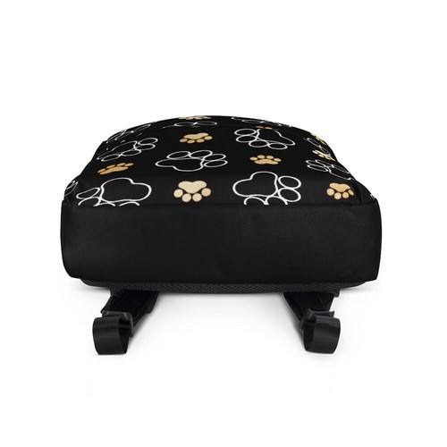 Mochila negra con estampado de pata de perro - Imagen 5 de 5