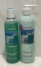 Calgon Turquoise Seas Wave Of Cool Shower & Bath Gel 8 oz, Body Lotion 11.6 oz